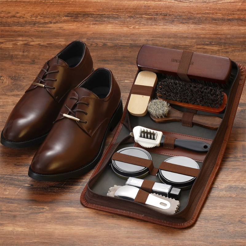 Sneaker Cleaning Kit - 馬の毛-靴ブラシセット,革の手入れ,掃除,研磨ツール,靴クリーナー,白い靴のメンテナンスキット,柔らかい木の洗浄