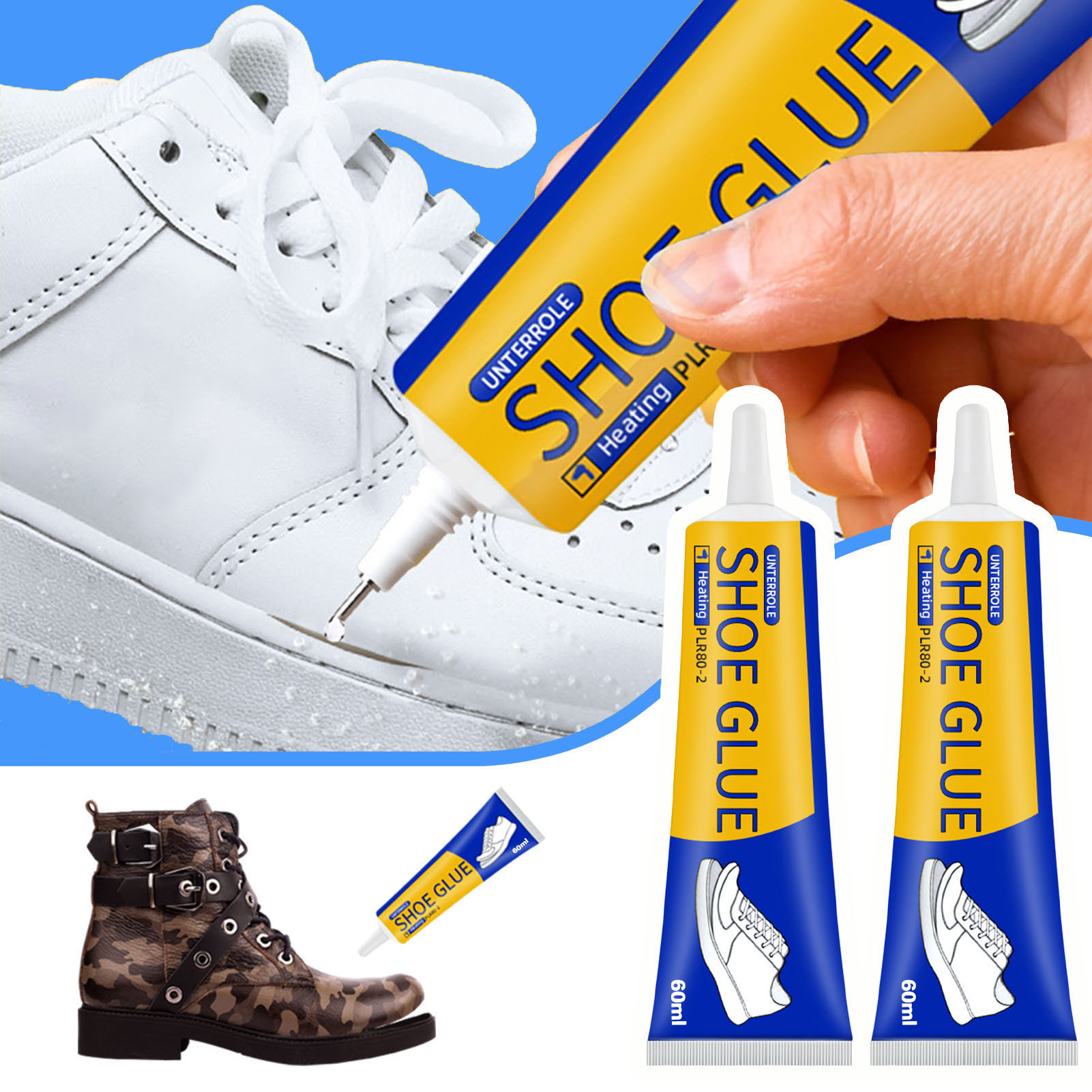 Sneaker Care - 1/2/3 個 60 ミリリットル強力な靴接着剤 DIY 靴接着剤樹脂防水ソフト靴修理接着剤スニーカーブーツ速乾性接着剤