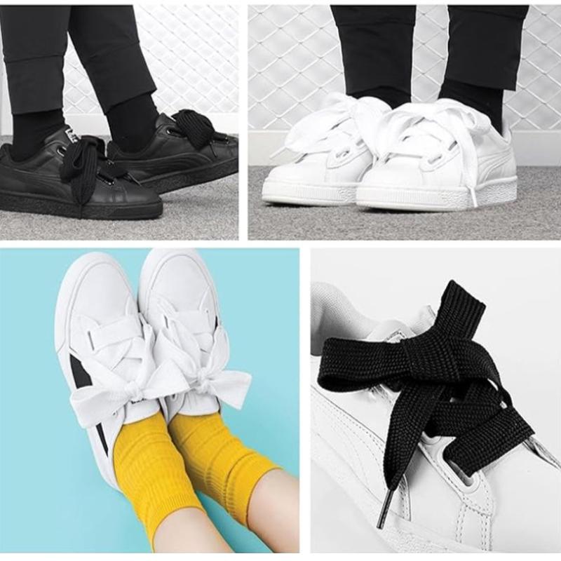 幅2cmの太い靴ひも、スニーカー用、ファッショナブルで色落ち - Lace Replacement Flat のレビューと価格
