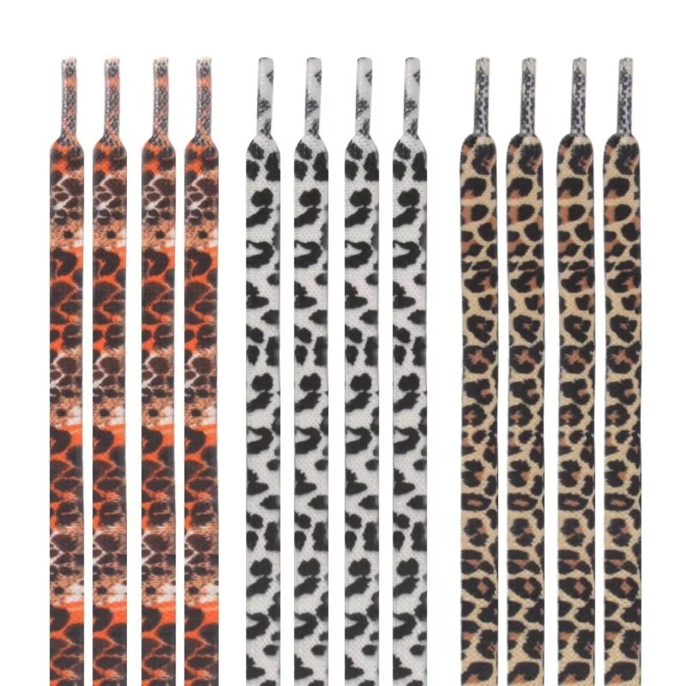1 ペア 120 センチメートルファッションヒョウ柄スニーカ - Lace Replacement Flat のレビューと価格