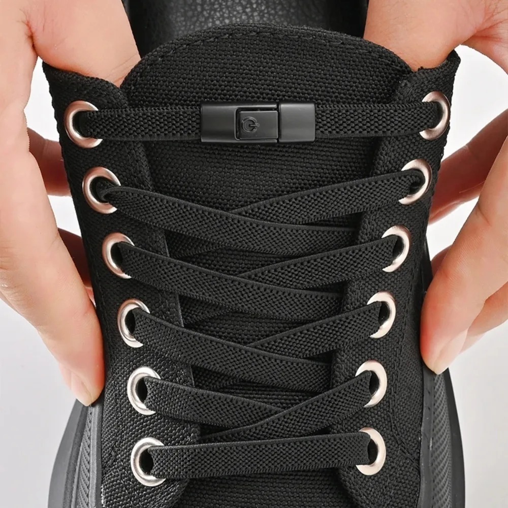 8mm幅広フラットノータイシューレース、プレスロック式伸縮性 - Lace Replacement Flat のレビューと価格