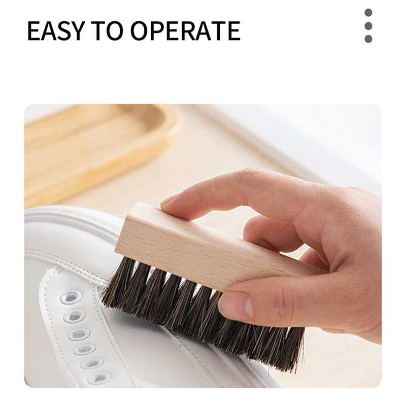 木製ハンドル付き靴ブラシ,実用的なプラスチック製の髪,柔らか - Sneaker Cleaning Kit のレビューと価格